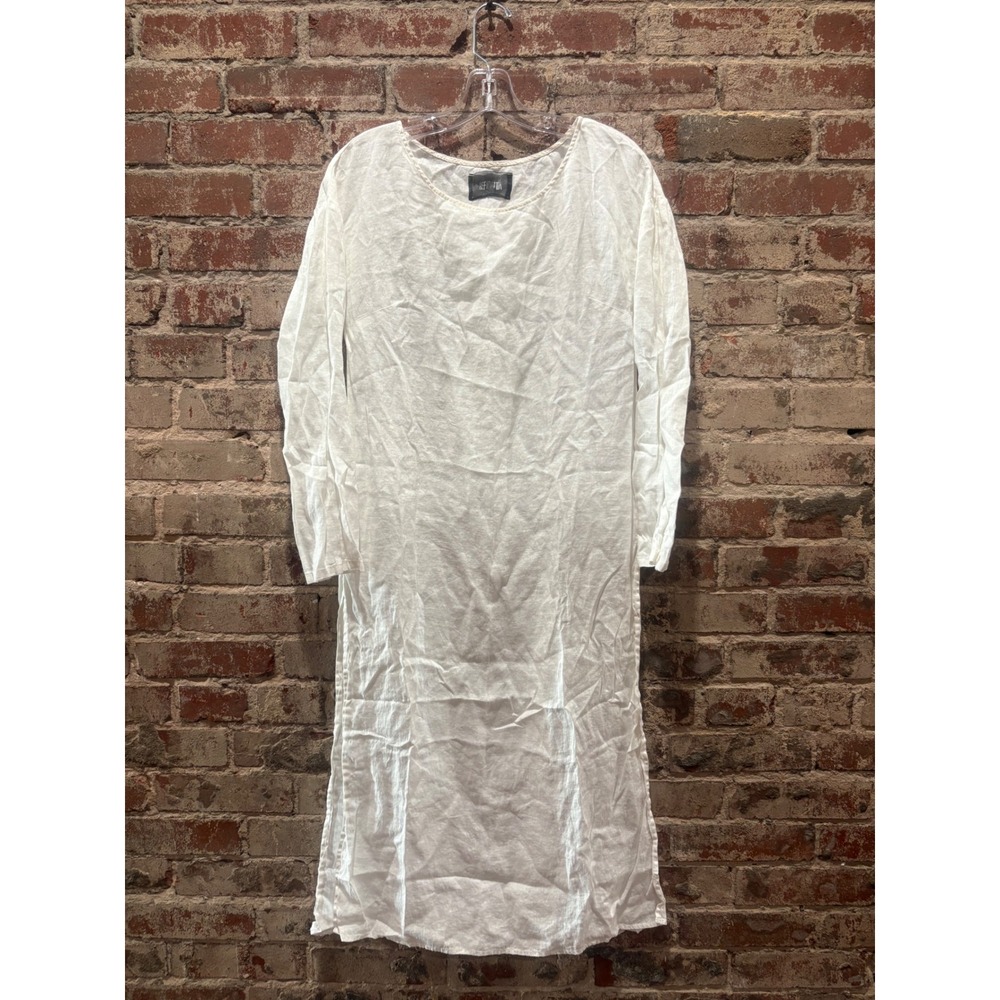 Reformation White Long Sleeve Gauze Maxi Dress Cover Up Side Slits Size XS - Picture 2 of 7